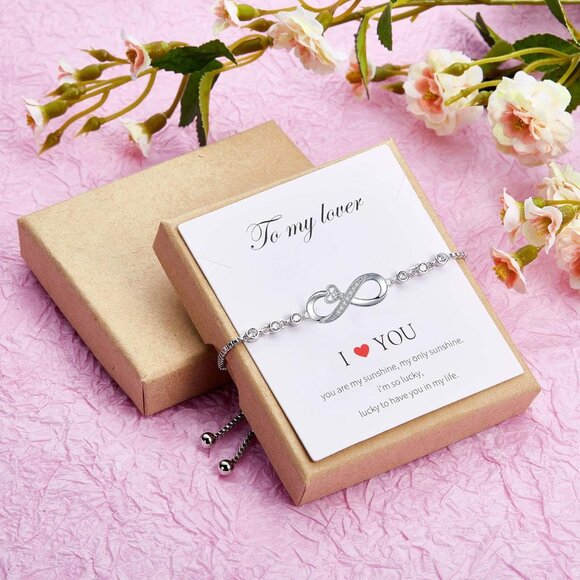Infinity Love Heart Bracelets for Women - Elegant Gift for Mom, Girlfriend, Wife - Picture 7 of 7